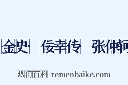 金史·佞幸传·张仲轲是什么意思的图片
